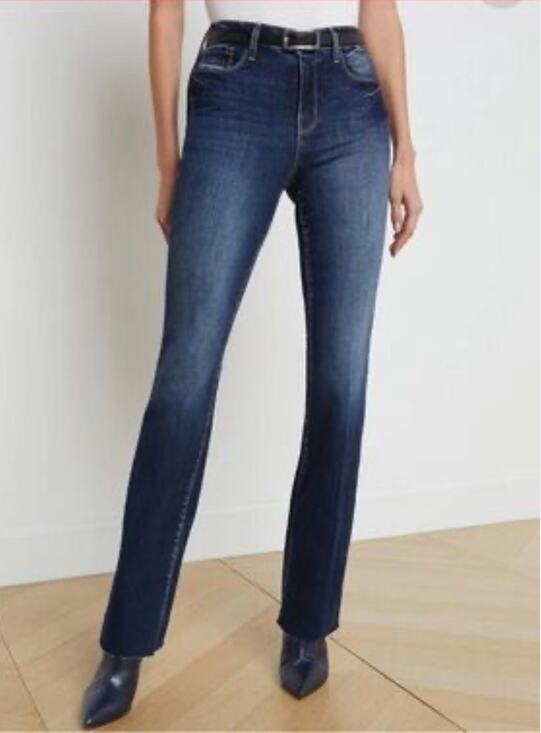 L’AGENCE Denim - L’AGENCE Oriana High Rise Straight Leg Jeans Womens Size 26 in Bleu Jay *EUC